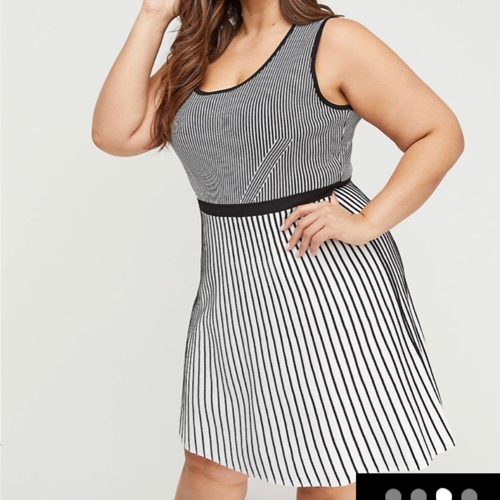 Striped Fit & Flare Sweater Dress size 18/20